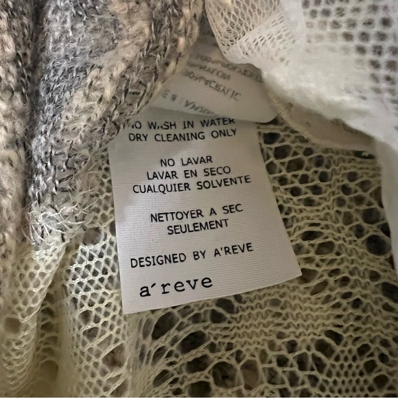Anthropologie A’Reve Cottagecore Fairycore Ethereal Neutral Gauzy Lace Cardigan - Picture 13 of 14